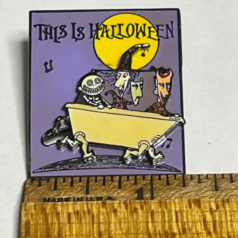 Disney This Is Halloween Walking Bathtub Slide Lapel Vest Hat Pin 1.25